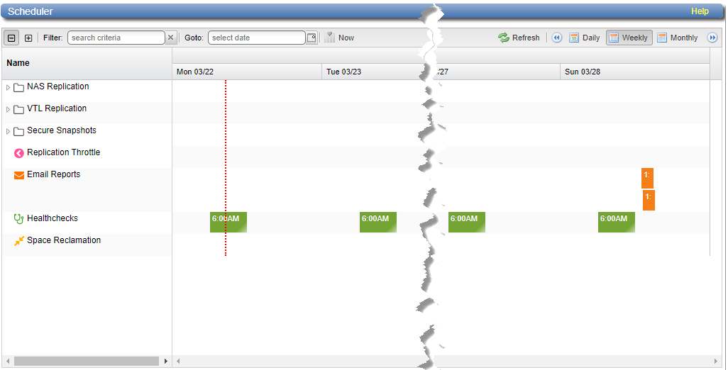 Scheduling Secure Snapshot Events